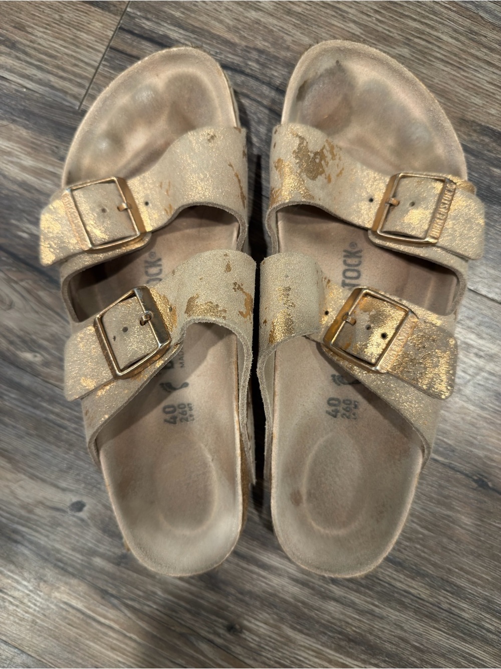 Birkenstock Gold/Silver Sandals